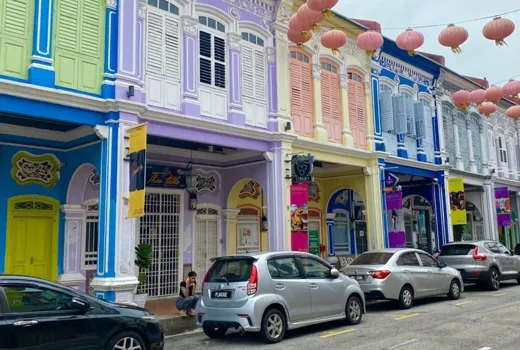 Heritage shophouses in George Town, Penang