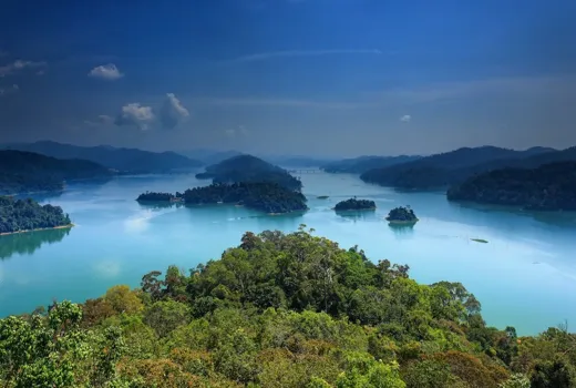 Royal Belum lake and forest landscape